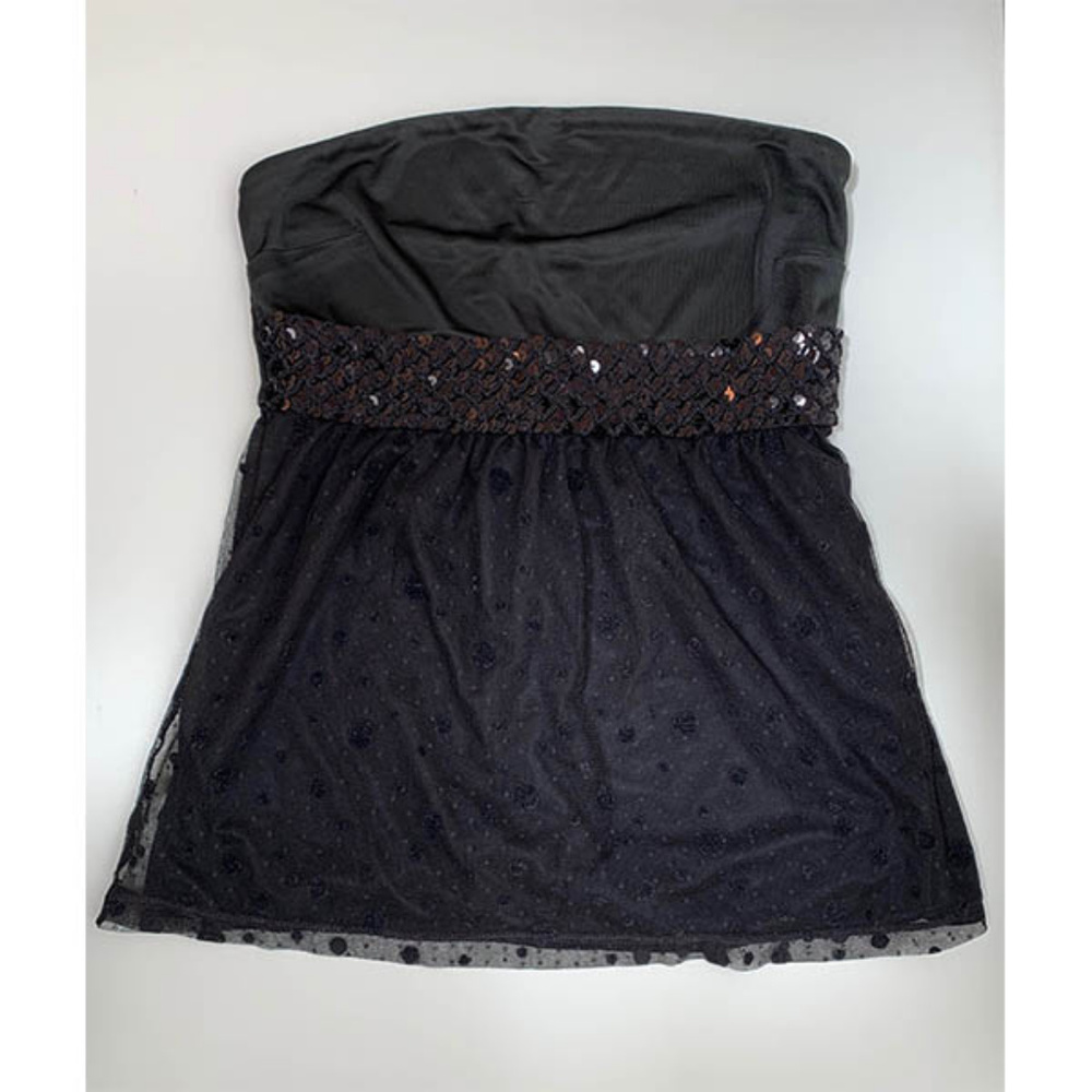 Express Black Tube Top w/ sequins!